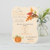 カボチャの小さな赤ちゃんシャワー招待状 招待状 (スタンド正面)