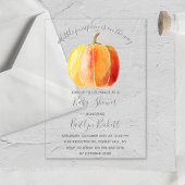 カボチャの小さな赤ちゃんシャワー アクリル招待状