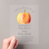 カボチャの小さな赤ちゃんシャワー アクリル招待状 (インサイチュ (ポータブル))