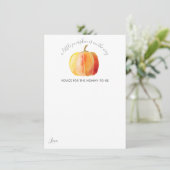 カボチャの小さな赤ちゃんシャワー アドバイスカード (スタンド正面)