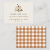 カボチャの小さな赤ちゃんシャワー エンクロージャーカード (正面/裏面)