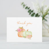 カボチャの小さな赤ちゃんシャワー サンキューカード (スタンド正面)