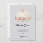 カボチャの小さな赤ちゃんシャワー サンキューカード (正面)