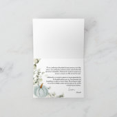 カボチャの小さな赤ちゃんシャワー サンキューカード (内部)