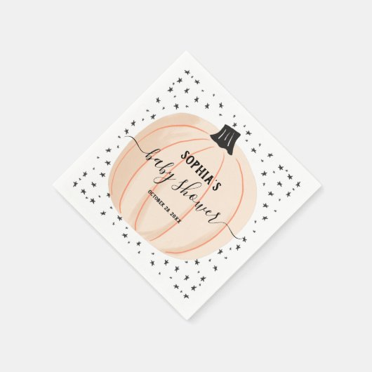 カボチャの小さな赤ちゃんシャワー スタンダードカクテルナプキン (角)