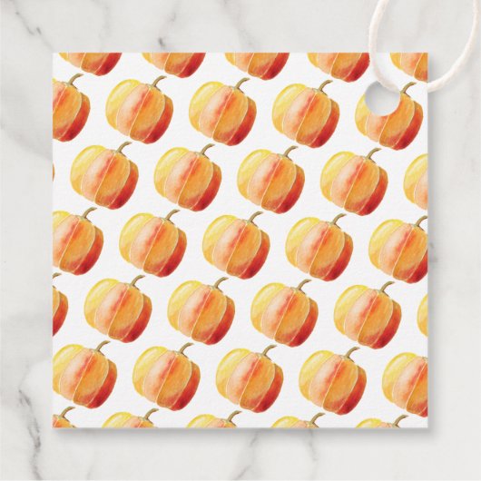 カボチャの小さな赤ちゃんシャワー フェイバータグ (裏面)