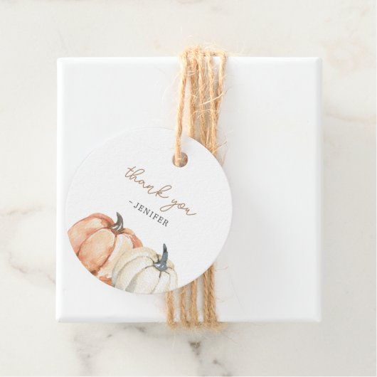 カボチャの小さな赤ちゃんシャワー フェイバータグ (インサイチュ)