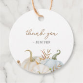 カボチャの小さな赤ちゃんシャワー フェイバータグ (正面)