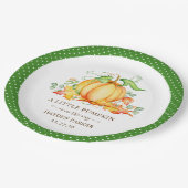 カボチャの小さな赤ちゃんシャワー ペーパープレート (アングル)