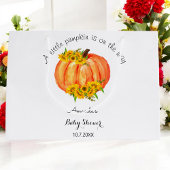 カボチャの小さな赤ちゃんシャワー ラージペーパーバッグ