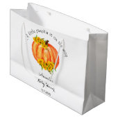カボチャの小さな赤ちゃんシャワー ラージペーパーバッグ (正面アングル)