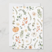 カボチャの小さな赤ちゃんシャワー 招待状 (裏面)