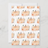 カボチャの小さな赤ちゃんシャワー 招待状 (裏面)