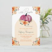 カボチャの小さな赤ちゃんシャワー 招待状 (スタンド正面)