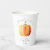 カボチャの小さな赤ちゃんシャワー 紙コップ (裏面)