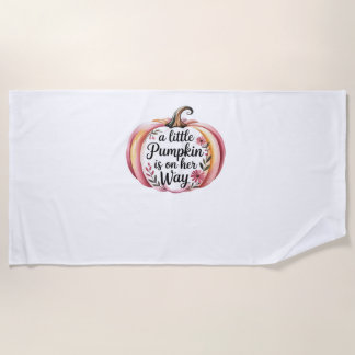 カボチャの小柄がTシャツのクラシック途中だ ビーチタオル