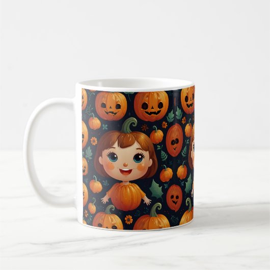 カボチャの少女 コーヒーマグカップ (左)