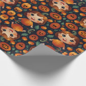 カボチャの少女 ラッピングペーパー (角)