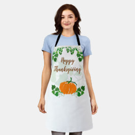 カボチャの幸せな感謝祭 エプロン