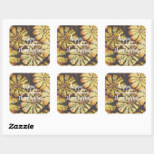 カボチャの幸せな感謝祭 スクエアシール (シート)