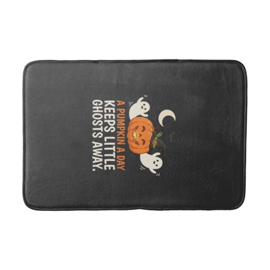 カボチャの幽霊のハロウィーン引用デザイン1 バスマット (正面)