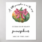 カボチャの弓 – 瓶の中にカボチャの数 ポスター (正面)