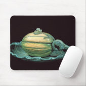 カボチャの形の野菜皿 マウスパッド (マウス)
