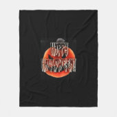 カボチャの怖がり フリースブランケット (正面)