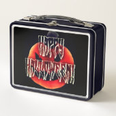 カボチャの怖がり メタルランチボックス (正面)