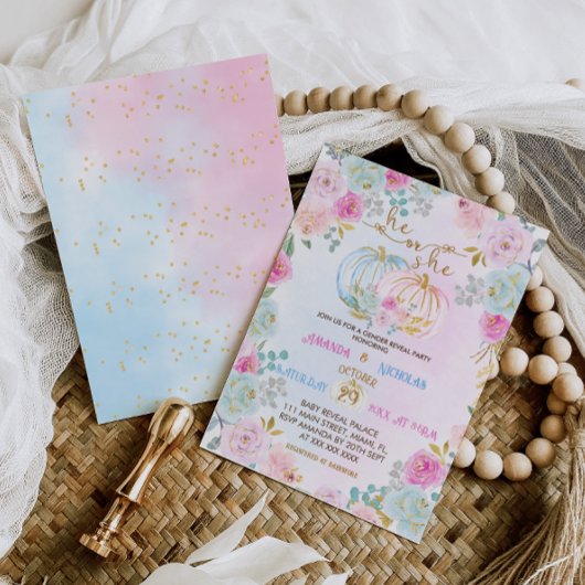 カボチャの性別の表示 招待状