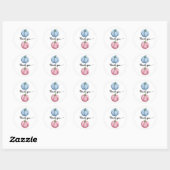 カボチャの性別発表サンクユー ラウンドシール (シート)