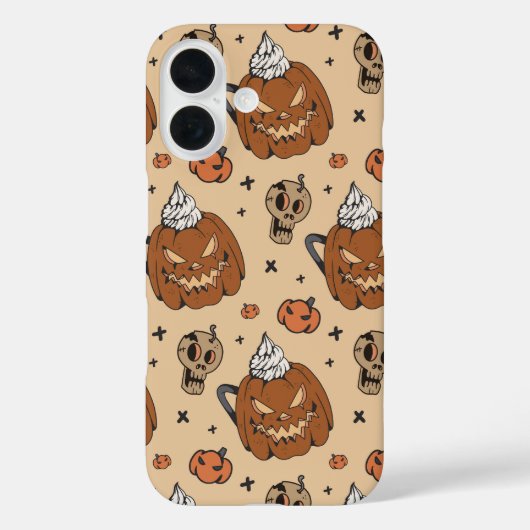 カボチャの悲鳴 – ハロウィーンホラー Case-Mate iPhoneケース (裏面)