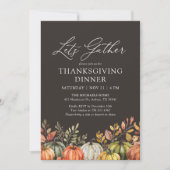 カボチャの感謝祭のディナーを集めよう 招待状 (正面)