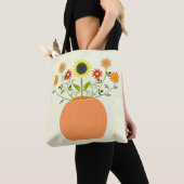 カボチャの感謝祭の花 トートバッグ (クローズアップ)