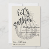 カボチャの感謝祭エレガントディナーを集めよう 招待状 (正面)