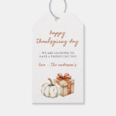 カボチャの感謝祭ギフトタグ ギフトタグ (正面)