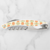 カボチャの感謝祭パターン（の模様が）ある花 ソムリエナイフ (裏面)