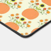 カボチャの感謝祭パターン（の模様が）ある花 デスクマット (コーナー)