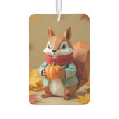 カボチャの折り紙リス | 秋空気清浄機 カーエアーフレッシュナー (裏面)