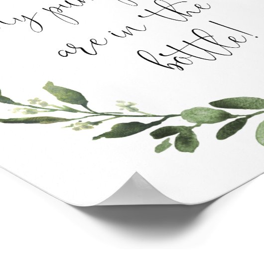 カボチャの数をボトルのサインで推測する ポスター (角)