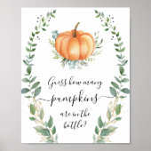 カボチャの数をボトルのサインで推測する ポスター (正面)