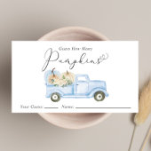 カボチャの数を推測男の赤ちゃんシャワーゲーム エンクロージャーカード