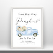 カボチャの数を推測男の赤ちゃんシャワーゲーム ポスター