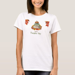 カボチャの日白Tシャツ Tシャツ