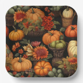 カボチャの時間、秋の色。 ペーパープレート (正面)