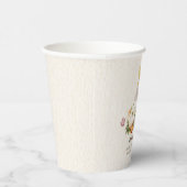 カボチャの木版昆虫女の子の赤ちゃんシャワー 紙コップ (右)