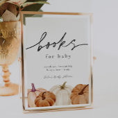 カボチャの本ベビー標識 ポスター