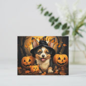 カボチャの森のかわいいハロウィーンコルギ シーズンポストカード (スタンド正面)