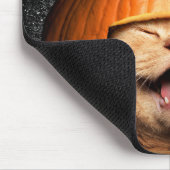 カボチャの毛を持つ猫 マウスパッド (コーナー)