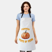 カボチャの気分 - ハロウィン オーバーサイズ Tシャツ エプロン (着用した状態)